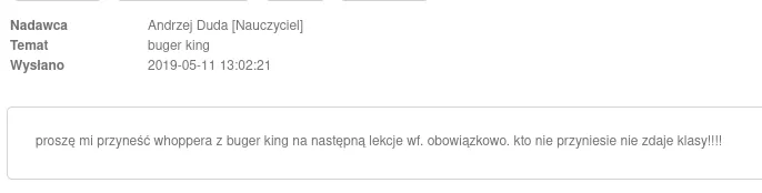no przynieście mu tego burger kinga no