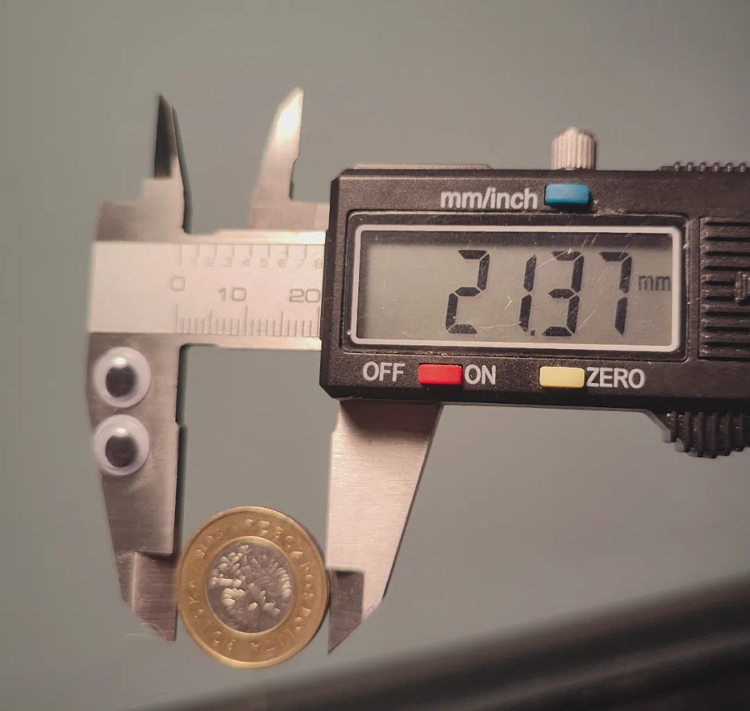 2 polskie złote mają 21.37mm