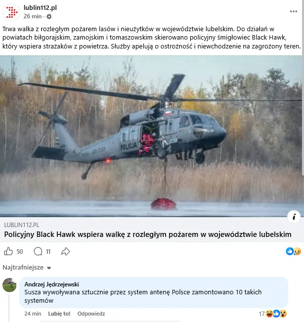 Szuria w Polsce trzyma poziom niezmiennie. A fejsbukowe algorytmy dzielnie ją w tym wspierają, pokazując to jako najtrafniejszy komentarz...