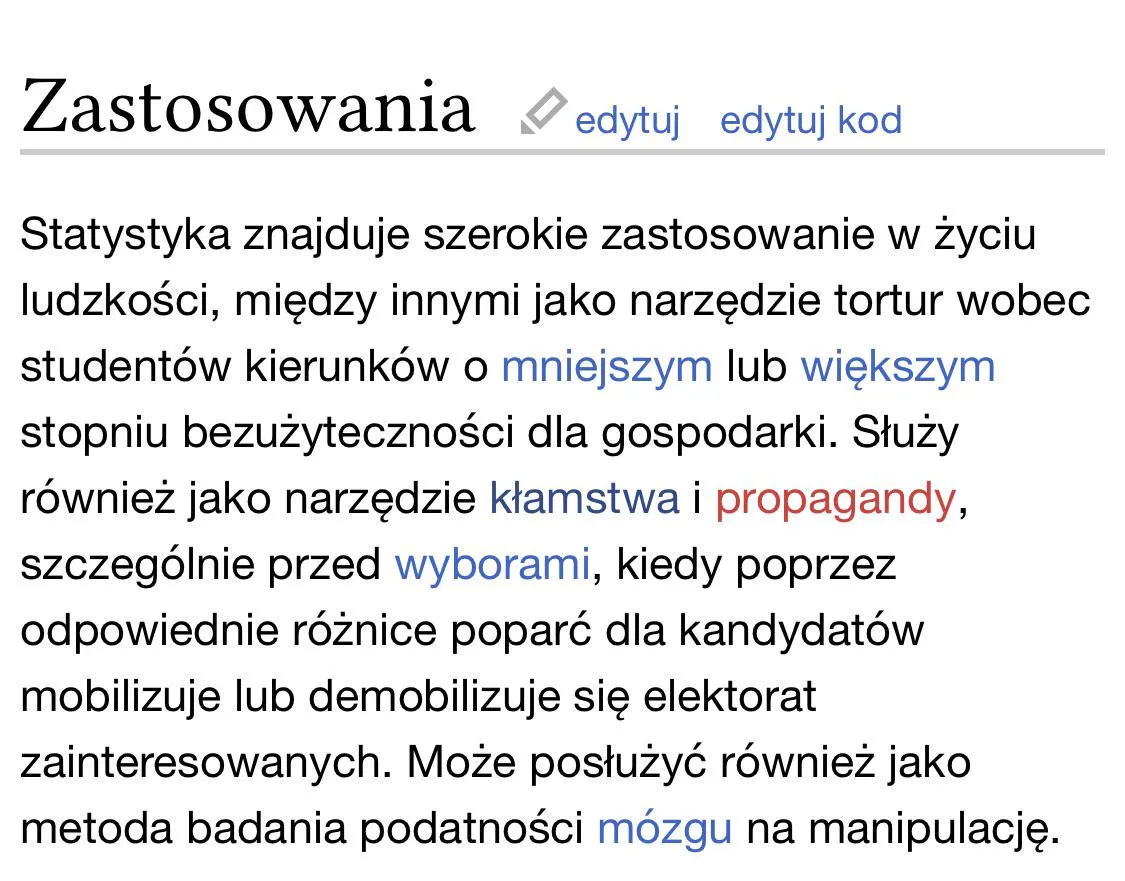Kocham statystykę 😀